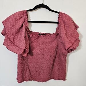 Forever 21 Rose Smocked Top Size 3x